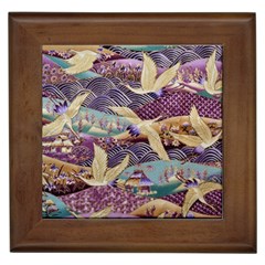 Textile Fabric Cloth Pattern Framed Tile by Wegoenart