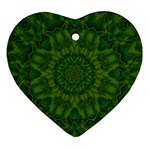 Fauna Nature Ornate Leaf Heart Ornament (Two Sides) Front