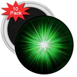 Green Blast Background 3  Magnets (10 pack)  Front