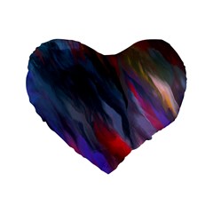 Abstract Paint Painting Watercolor Standard 16  Premium Heart Shape Cushions by Vaneshart