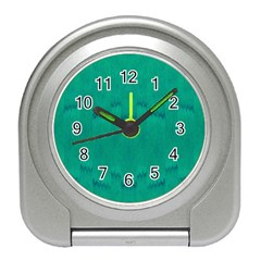 Love To One Color To Love Green Travel Alarm Clock by pepitasart
