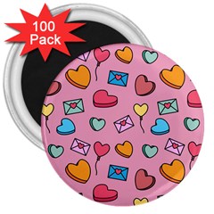 Candy Pattern 3  Magnets (100 Pack) by Sobalvarro