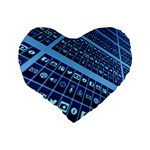 Apps Social Media Networks Internet Standard 16  Premium Heart Shape Cushions Back