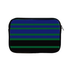 Black Stripes Green Olive Blue Apple Ipad Mini Zipper Cases by BrightVibesDesign