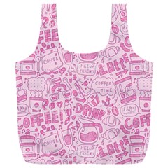 Coffee Pink Full Print Recycle Bag (xxl) by Amoreluxe