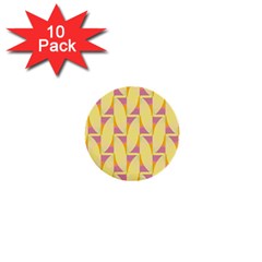 Yellow Pink 1  Mini Buttons (10 Pack)  by HermanTelo