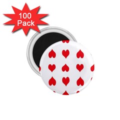Heart Red Love Valentines Day 1 75  Magnets (100 Pack)  by HermanTelo