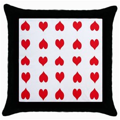 Heart Red Love Valentines Day Throw Pillow Case (black) by HermanTelo