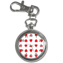 Heart Red Love Valentines Day Key Chain Watches by HermanTelo