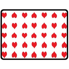 Heart Red Love Valentines Day Fleece Blanket (large)  by HermanTelo
