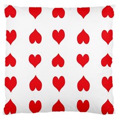 Heart Red Love Valentines Day Large Cushion Case (two Sides) by HermanTelo