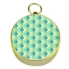 Background Chevron Green Gold Compasses by HermanTelo