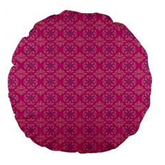 Background Texture Pattern Mandala Large 18  Premium Flano Round Cushions by HermanTelo