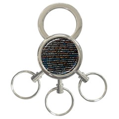 Close Up Code Coding Computer 3-ring Key Chain by Amaryn4rt