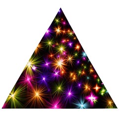 Star Colorful Christmas Abstract Wooden Puzzle Triangle by Wegoenart