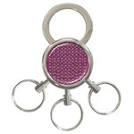 Sweet Fury Cats On Color 3-Ring Key Chain Front