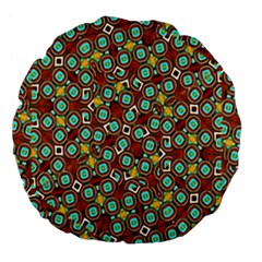 Colorful Modern Geometric Print Pattern Large 18  Premium Flano Round Cushions by dflcprintsclothing
