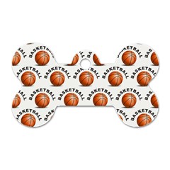 Orange Basketballs Dog Tag Bone (one Side) by mccallacoulturesports
