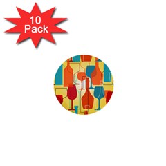 I Love Wine 1  Mini Buttons (10 Pack)  by designsbymallika