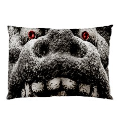 Monster Sculpture Extreme Close Up Illustration 2 Pillow Case by dflcprintsclothing