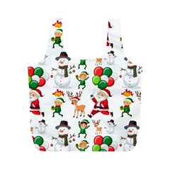 Seamless Pattern Christmas Full Print Recycle Bag (m) by Vaneshart