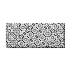 Black And White Baroque Ornate Print Pattern Hand Towel by dflcprintsclothing