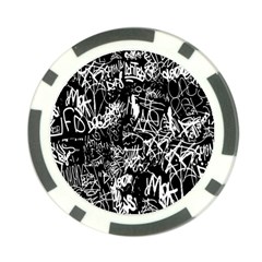 Graffiti Abstract Collage Print Pattern Poker Chip Card Guard (10 Pack) by dflcprintsclothing