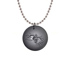 Decorative Clef, Zentangle Design 1  Button Necklace by FantasyWorld7