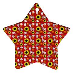 Hawaii Ghost Red Ornament (star) by snowwhitegirl