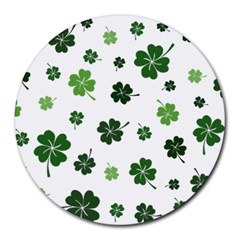 St Patricks Day Pattern Round Mousepads by Valentinaart