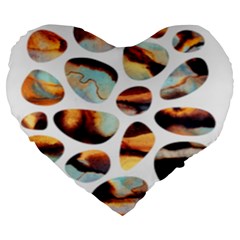 Gems Large 19  Premium Heart Shape Cushions by Sparkle