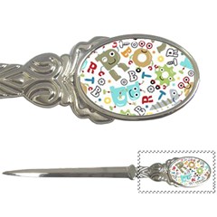 Seamless Pattern Vector With Funny Robots Cartoon Letter Opener by Vaneshart
