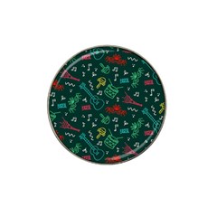 Guitars Musical Notes Seamless Carnival Pattern Hat Clip Ball Marker (4 Pack) by Vaneshart