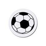 Soccer Lovers Gift Rubber Coaster (Round)  Front