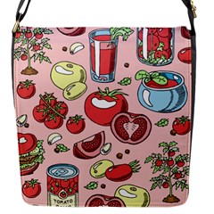 Tomato Seamless Pattern Juicy Tomatoes Food Sauce Ketchup Soup Paste With Fresh Red Vegetables Flap Closure Messenger Bag (s) by BangZart