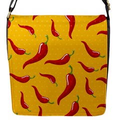 Chili Vegetable Pattern Background Flap Closure Messenger Bag (s) by BangZart