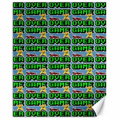 Game Over Karate And Gaming - Pixel Martial Arts Canvas 11  X 14  by DinzDas
