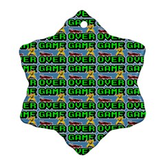 Game Over Karate And Gaming - Pixel Martial Arts Ornament (snowflake) by DinzDas