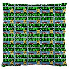 Game Over Karate And Gaming - Pixel Martial Arts Large Flano Cushion Case (two Sides) by DinzDas