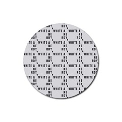 White And Nerdy - Computer Nerds And Geeks Rubber Coaster (round)  by DinzDas