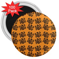 Inka Cultur Animal - Animals And Occult Religion 3  Magnets (100 Pack) by DinzDas