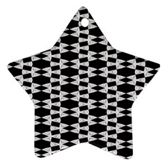 Black And White Triangles Ornament (star) by Sparkle