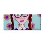 Purple Glasses Girl Wall Hand Towel Front