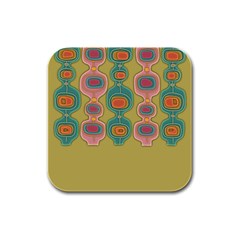 Americana 2 Rubber Square Coaster (4 Pack)  by emmamatrixworm