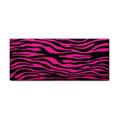 Pink Zebra Hand Towel by Angelandspot