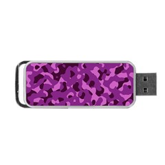 Dark Purple Camouflage Pattern Portable Usb Flash (two Sides) by SpinnyChairDesigns