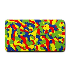 Colorful Rainbow Camouflage Pattern Medium Bar Mats by SpinnyChairDesigns