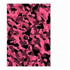 Black And Pink Camouflage Pattern Small Garden Flag (two Sides) by SpinnyChairDesigns
