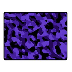 Purple Black Camouflage Pattern Fleece Blanket (small) by SpinnyChairDesigns