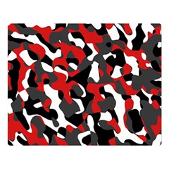 Black Red White Camouflage Pattern Double Sided Flano Blanket (large)  by SpinnyChairDesigns